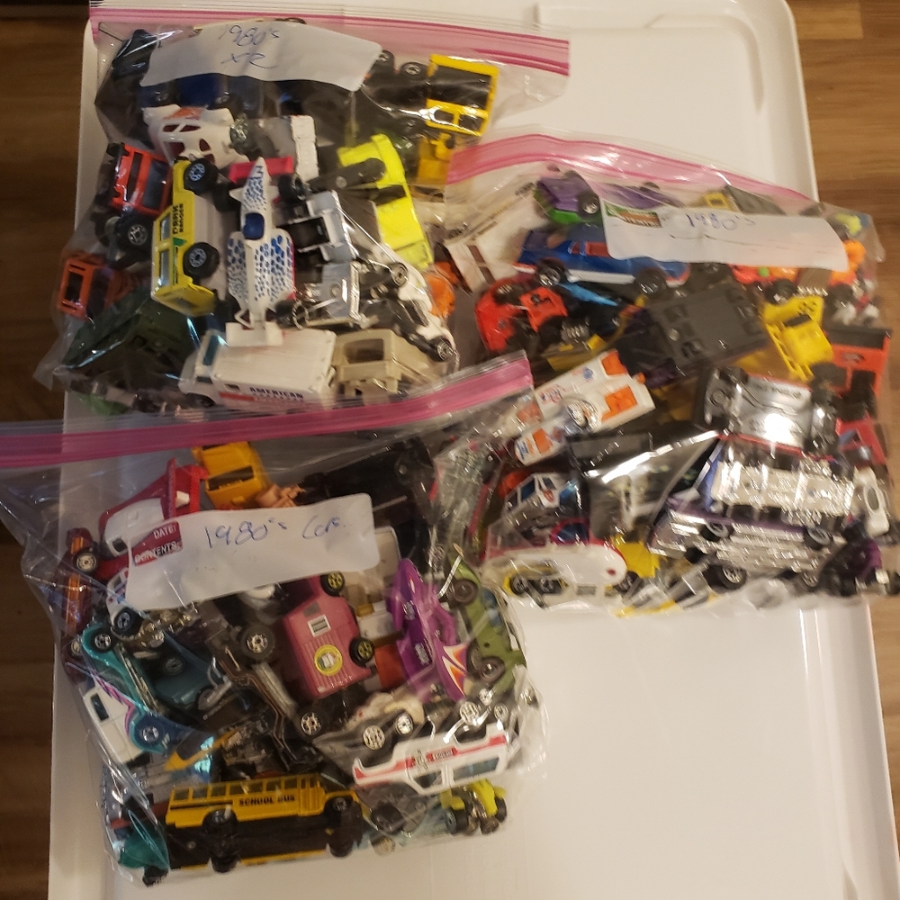 HUGE LOT OF 1980'S HOT WHEELS, MATCHBOX VEHICLES!!!